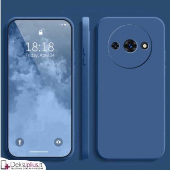 Liquid Air silikoninis mėlynas dėklas - su kameros apsauga (Xiaomi Redmi A3)